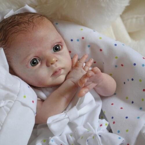 NPK Flesh 10inch Mini Reborn Dolls Kit Nessa 25CM Handy DIY Blank Dolls Parts Rebirth Newborn Infrant Gifts For Girl And Mom