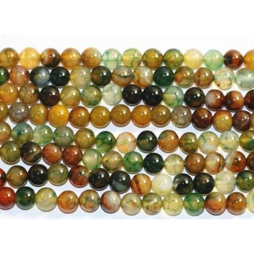 8mm multicolor round natural popcorn stripe agat semi-precious stone onyx loose beads carnelian stone jewelry making 15inch A32