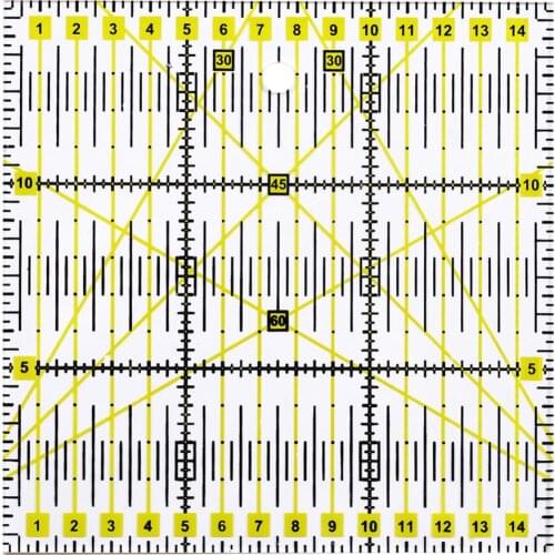 Hand Art DIY Patchwork Ruler Multifunctional Crafts Sewing Needle Tools Foot Seam Ruler Sewing Splicing Quilting Scrapbook DIY