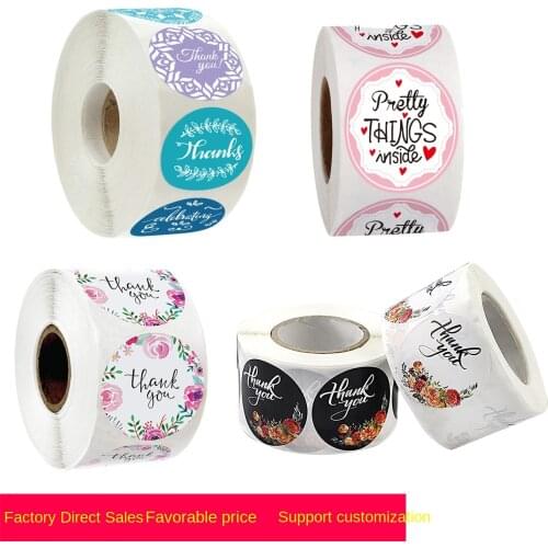 Roll DIY flower pattern wedding decoration sticker label