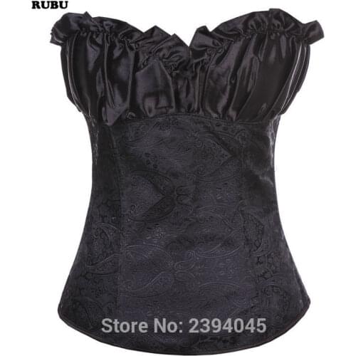Sexy Renaissance Gothic Overbust Corselet Corset Bustier Back Lace Up Corsets Shaper Wedding Lingerie Plus Size S-6XL