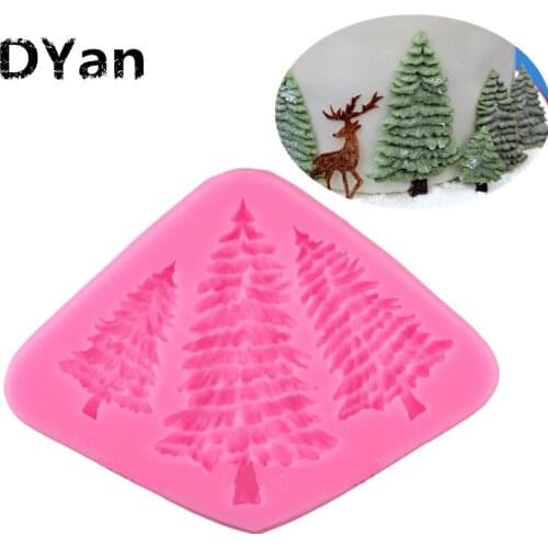 Silicone Christmas Tree Cake Fondant Mold Chocolate Cookies Mould Home Kitchen DIY Cake Baking Decorating Tools Bakeware A1305