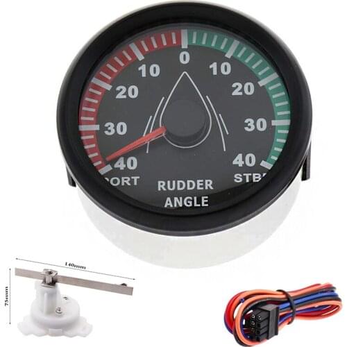 Universal Waterproof 85mm Rudder Angle Indicator Gauge meter 0-190ohm 9-32v DC with Rudder sensor backlight for Boat yacht