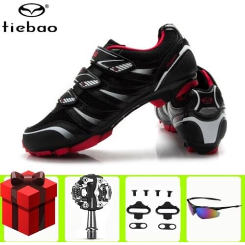 Tiebao Cycling Shoes Men SPD Pedal Set Sapatilha Ciclismo Mtb Self-locking Mountain Bike Cycle Mtb Shoes Zapatillas Ciclismo