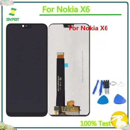 LCD For Nokia X6 LCD Display Touch Screen Digitizer Assembly Replacement Parts For Nokia X6 2018 TA-1099 TA-1109 6.1 plus