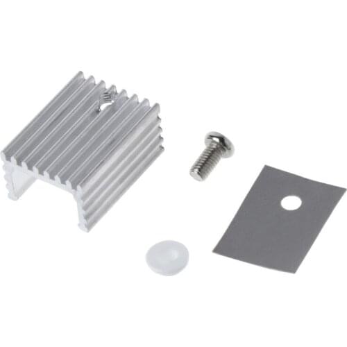 10Set TO-220 Cooling Radiator Aluminum Sheet Heatsink Transistor Heat Sink Cooler Radiator Cooling Silicone Pads for PC Computer