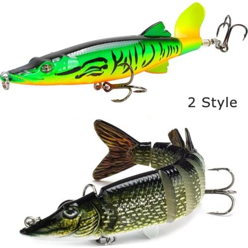 12.5cm 20g 9-segement Isca Artificial Pike Lure Muskie Fishing Lures Swimbait Crankbait Hard Bait Fishing Accessory