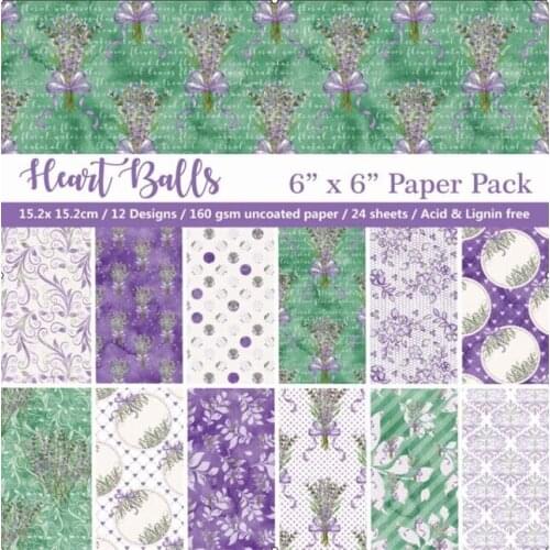 24 Sheets HEART BALLS Scrapbooking Pads Paper Origami Art Background Paper Card Making DIY Paper Craft