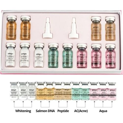 5pcs BB Cream Glow Stayve Korean Cosmetic Dermawhite Mixing Ampoule Anti-aging Brightening Serum Meso White Liquid Foundation