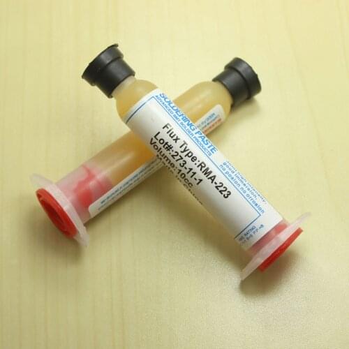 1pcs Shaped 10cc RMA-223 PCB PGA BGA SMD With Flexible Tip Syringe Solder Paste Flux Grease Repair Solde