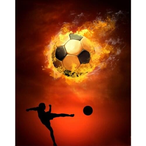Full Square/Round Drill 5D DIY Diamond Painting "Football Fire" Diamond Rhinestone Embroidery Cross Stitch 5D Home Decor Gift