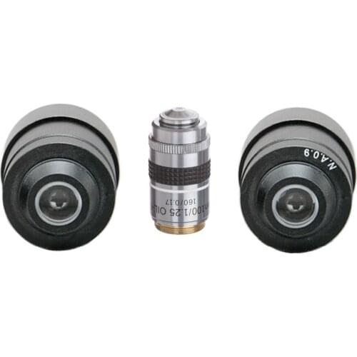 AmScope Dry &Oil Darkfield Condensor & Plan Iris Objective Set for 120 & M620 Series Compound Microscopes DK-SET-120-IRIS