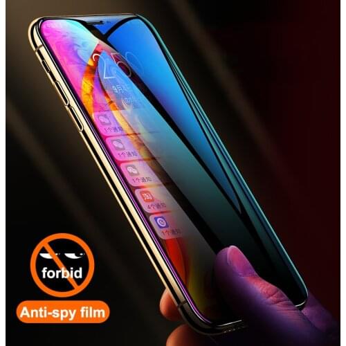 Anti Glare Tempered Glass For iPhone 11 Pro Max XS XR Privacy Screen Protector Film For iPhone 6 6S 7 8 Plus X Protective Glass