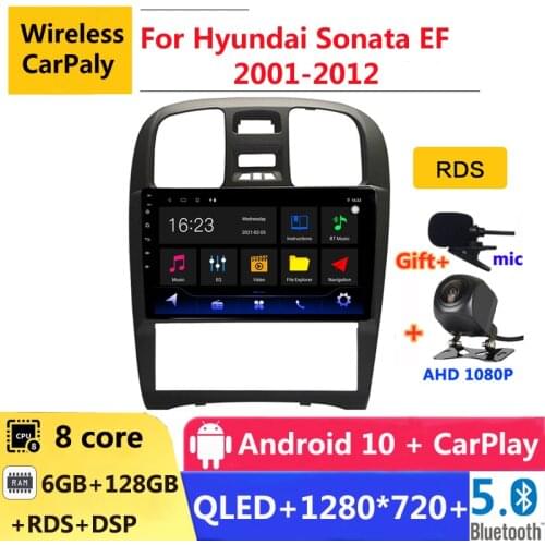 6G RAM 2 din android 10 car radio auto stereo for Hyundai Sonata EF 2001 2008 - 2010 2012 navigation GPS DVD Multimedia Player