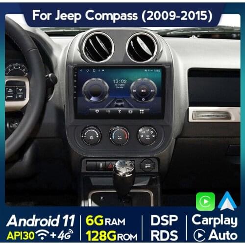 6G RAM 128G ROM Android 11 DSP Car Radio For Jeep Compass Patriot 2009 2010-2016 GPS Multimedia Player WIFI BT 5.0 Auto Audio FM