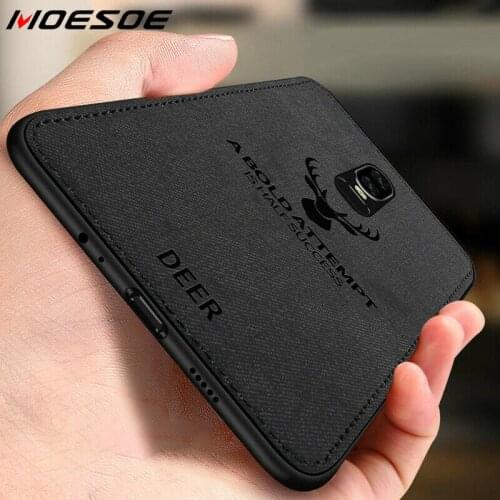 Luxury Elk Pattern Phone Case For OnePlus 8 Pro 7T 7 Hybrid TPU+Fabric Cloth Skin Back Slim Soft Cover For one plus 7 t Coque