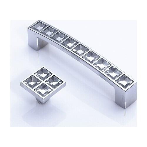 UNILOCKS Designers collection!!! Diameter 27X27 MM Clear Crystal Cabinet Knob On Chrome Zinc Alloy Base