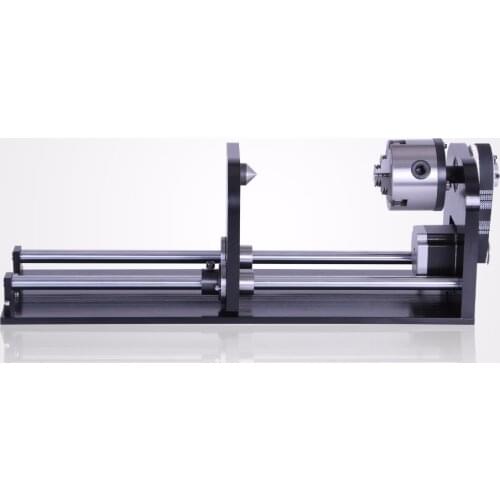 CNC Router Rotary Axis Rotary Attachment for CO2 Laser Engraving Cutting Machine with 80mm Tailstock A-Axis