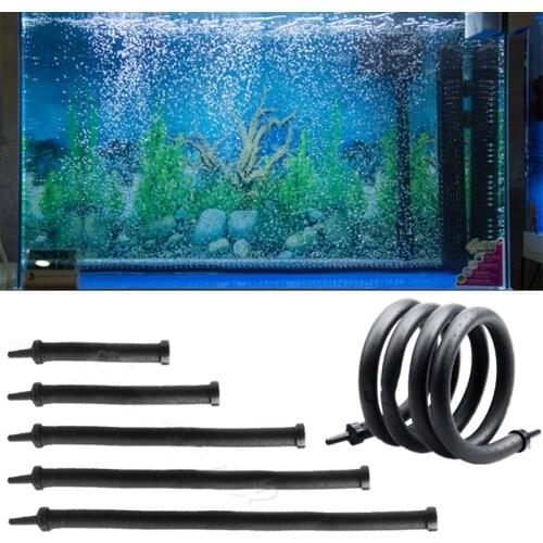 Flexible Aquarium Rubber Air Bubble Curtain Air Stone Bubble Wall Tube Pipe For Air Pump Diffuser Aerator Aquarium Accessories