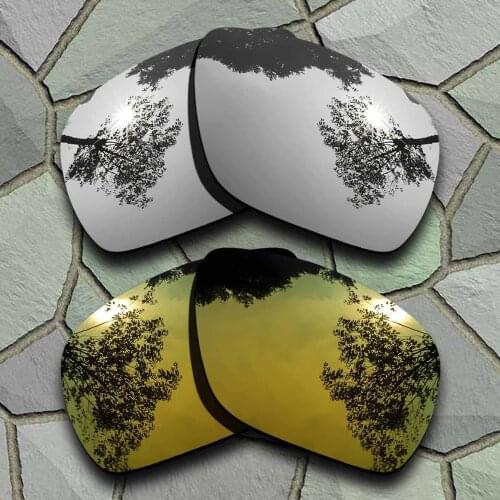 Chrome Titanium&Yellow Golden Sunglasses Polarized Replacement Lenses for Oakley Dispatch 1