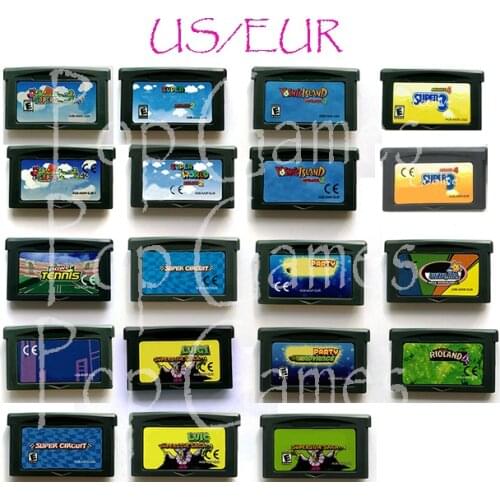 Super Mar Series Advan1 2 3 4 Kart Video Game Memory Cartridge Card for 32 Bit Console Accessories