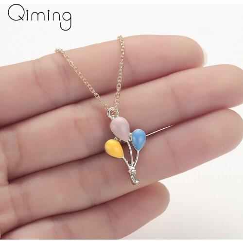 Colorful Air Balloon Fashion Neckalce For Women Female Ladies Statement Jewelry Lovely Wedding Necklace Gift