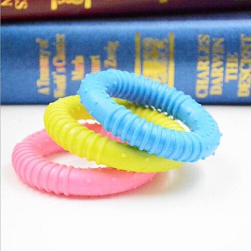 30 Pcs/lot Pet Supply TPR Circular With Point Pet Dog Interactive Toy For Traning Hollow Disc Molar Chew Bite Toys