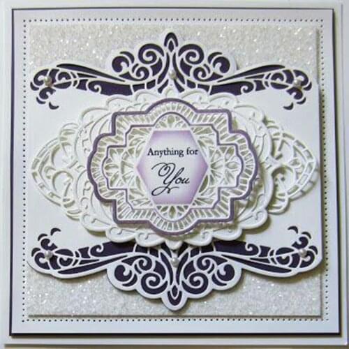 Lace corolla Cutting Dies Stencil DIY Scrapbooking Photo Album Embossing Decorative Paper Card Craft 5.3*16.9cm