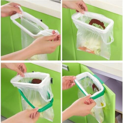 Kitchen Accessories Goods A New 1Pc Kitchen Gadgets Cabinet Door Garbage Bag Shelf Kitchen Tools Rack Hanging Storage Trash Rack