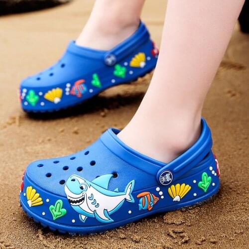 Hot Children Croc Shoes Cartoon Slippers Cute Garden Shoes Antiskid Kids Shoes Baby Boy Girl Breathable Hollow out Beach Sandals