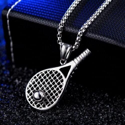 HNSP Sportsman Tennis Pendant Necklace For Men