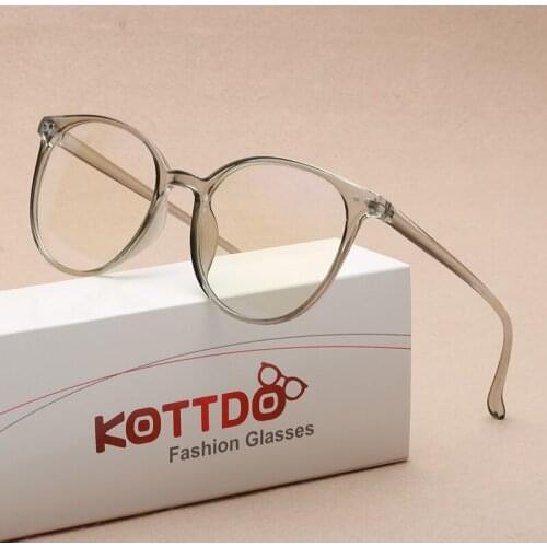 Fashion Women Anti-Blue Light Eyeglasses Classic Optical Myopia Computer Eye Glasses Men New Rouds Plastic Glasses Frame