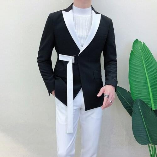 2020 Fashion Slim Fit Men Suit 2 Piece Stylish Young Men Groom Tuxedo Men Wedding Suits Set Casual Custom Man Jacket Vest Pants