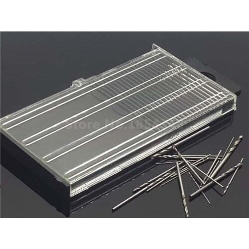 20pcs Set 0.3-1.6mm Micro HSS Twist Drill Bits Straight Shank Small Woodworking Tools Mini Model Craft With Case Repair Parts