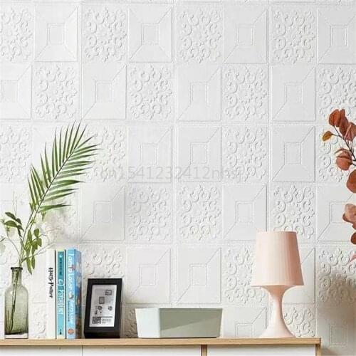 70x70cm Stereo Foam Wall Stickers Ceiling Panel Roof Decor Self Adhesive Waterproof Wallpaper Living Room Bedroom Home Decor