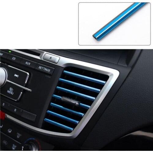 New 10pcs Car-styling plating Air outlet trim strip for Renault clio megane 2 3 duster renault Scenic Sandero Captur Twingo