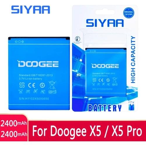 New SIYAA Origina Battery For Doogee X5 Batteries 2400mAh Voltage 3.7V Replacement Li-ion Battery High Quality