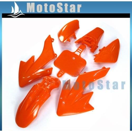 Orange Fairing Plastic Fender Kit For SSR Stomp Braaap Honda CRF50 XR50 50cc-160cc Pit Dirt Bike