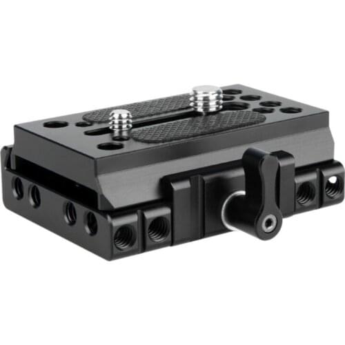 Quick Mount Plate for Manfrotto Camera Tripod Baseplate Manfrotto Rail DSLR 1/4" 3/8" Screw Camera Cage Rig