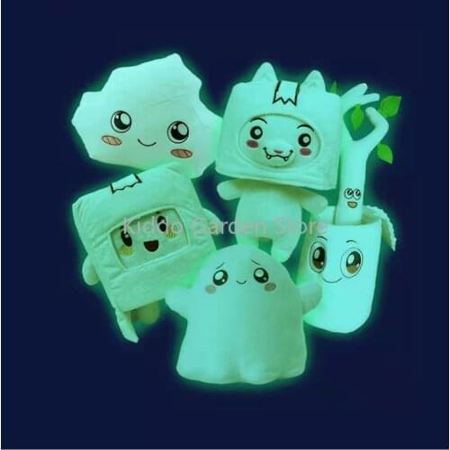 Baby Lankybox Plush Toys Baby Boxy/Foxy/Rocky Cartoon Robot Stuffed Plushie Dolls Kawaii Playmate for Kids Birthday Gifts