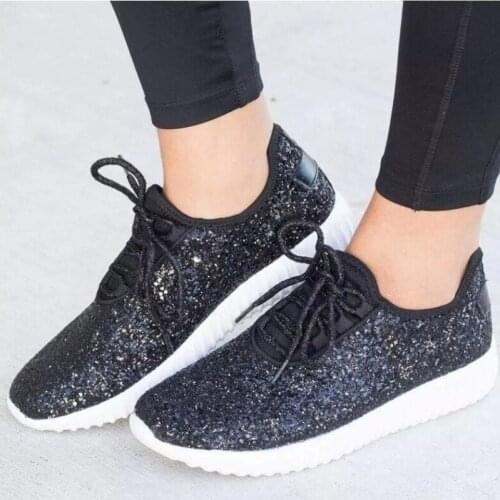 Factory Direct Women Flats Bling Sliver Glod Women Sneakers 2019 New Basket Chaussures Femme Plus Size Flat Women Casual Shoes
