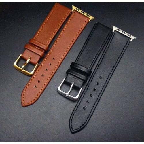 Genuine Leather Strap for Apple Watch Band 40mm 42mm 44mm 38mm for Apple Watch 5 6 4 3 SE PU Strap Sport Bracelet Accessories