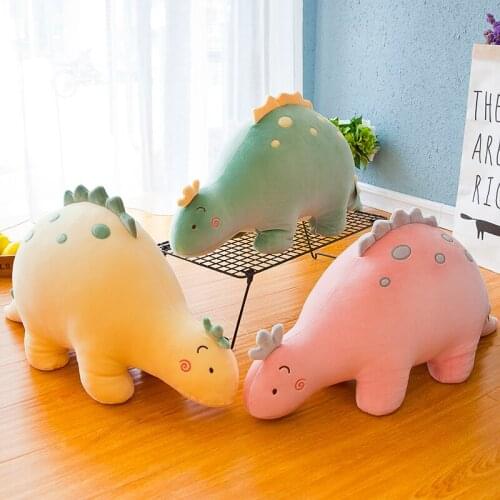 Lovely cartoon dinosaur plush toy very soft cotton doll throw pillow christmas gift h1399