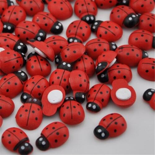 10/50/100 pcs Ladybug Stickers Easter Fridge for Scrapbooking Buttons WB145
