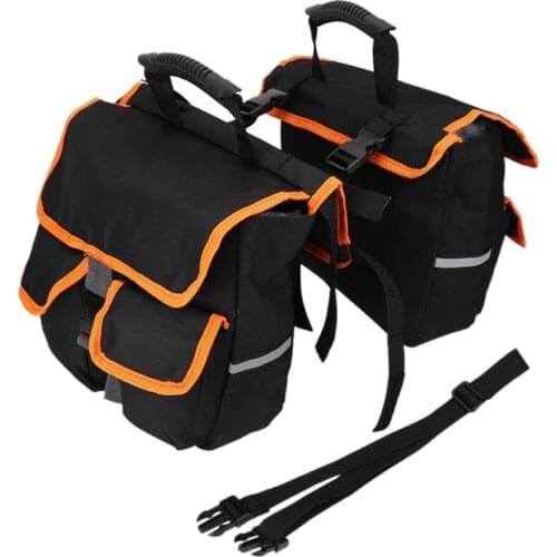 Bike Rear Saddle Bag Bicycle Panniers with Reflective Trim Bicycle Seat Trunk Pannier Carrier Bag Bike Accessories
