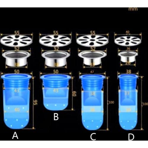 Floor Drain Seal Drain Deodorant Silicone Core Insect Control Backflow Preventer One Way Valve for Bathroom Pipes Tube In Toilet