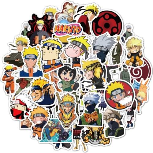 Naruto Cartoon Anime Stickers Waterproof Skateboard Motorcycle Guitar Luggage Laptop Bicycle Sticker Kids Toys