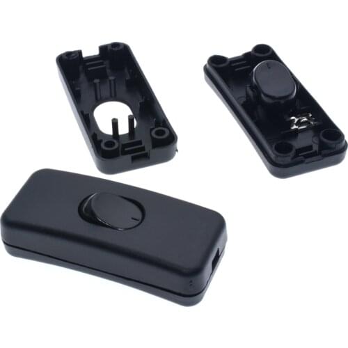 1pcs Universal AC 110-250V 2A Inline Lighting Lamp Plastic In Line Cord Rocker Switch