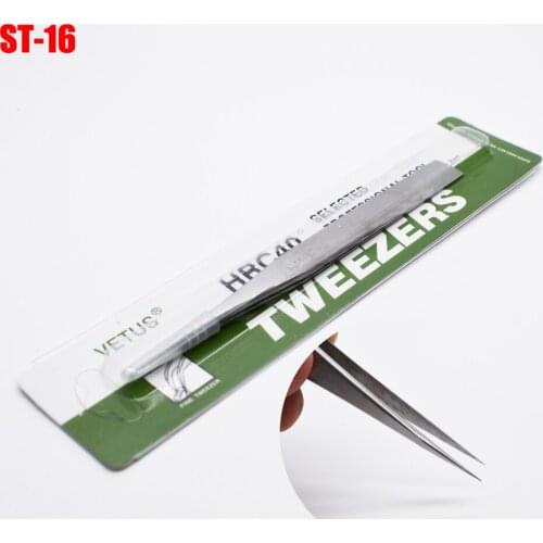 1 Pc Vetus Switzerland Precision Tweezers Stainless Steel Diy Tweezers Electrician Hand Tools ST-16