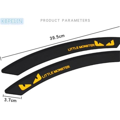 2pcs Car styling Wheel eyebrow Anti-collision Strip Stickers for Mini cooper jcw clubman countryman cabrio paceman accessories